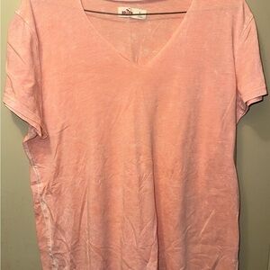 (Cross-listed) Hollister Light Pink V-Neck Short Sleeve Tee